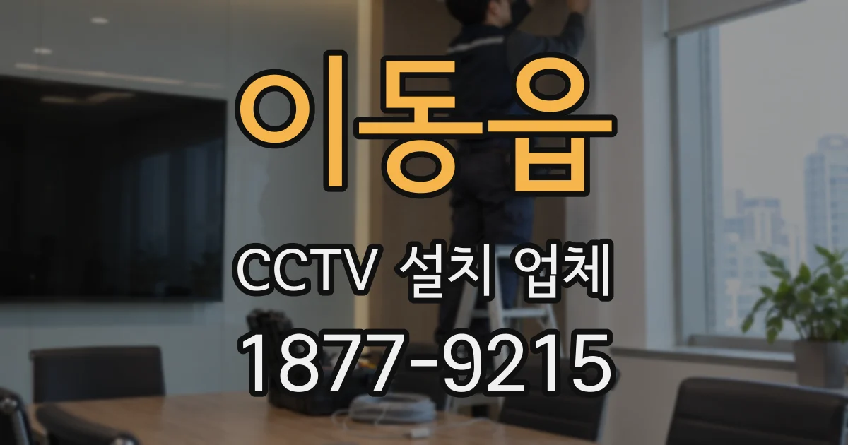 이동읍 CCTV 설치 업체