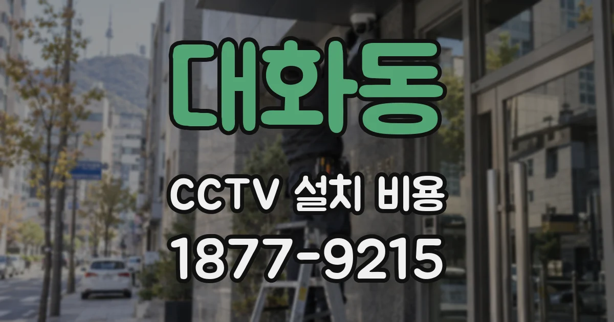 대화동 CCTV 설치 비용