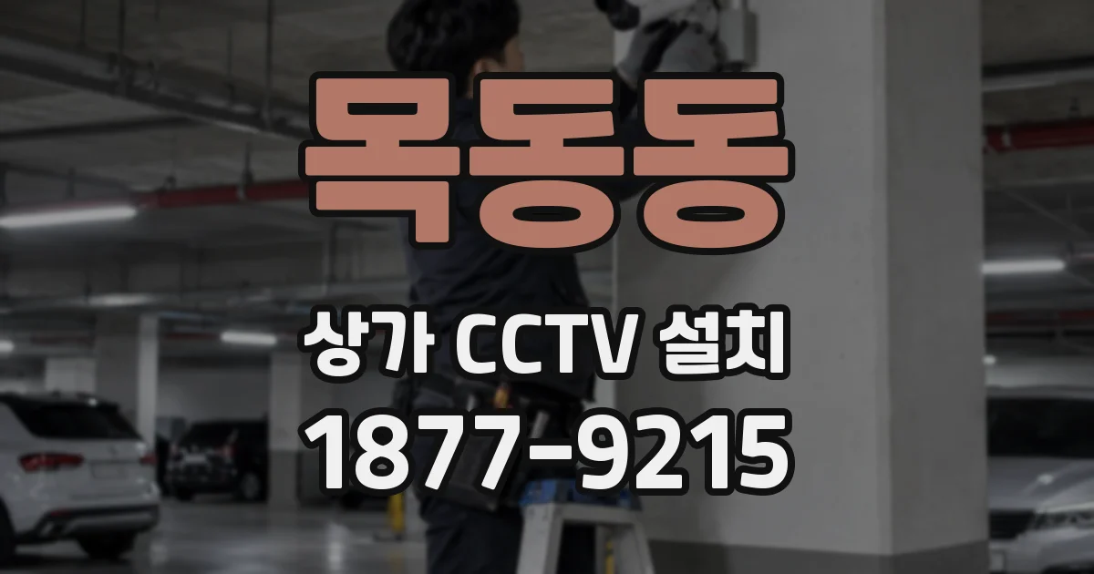 목동동 상가 CCTV 설치