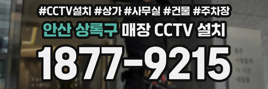 안산 상록구 매장 CCTV 설치