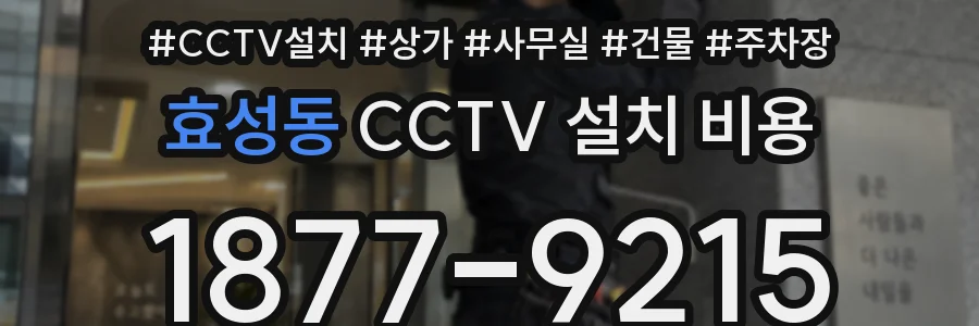 효성동 CCTV 설치 비용