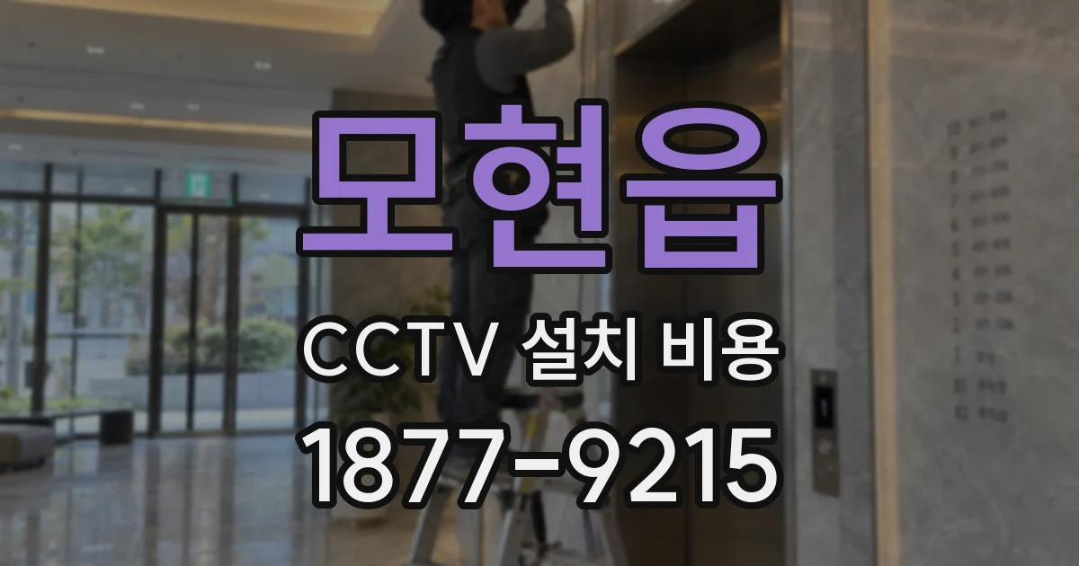 모현읍 CCTV 설치 비용
