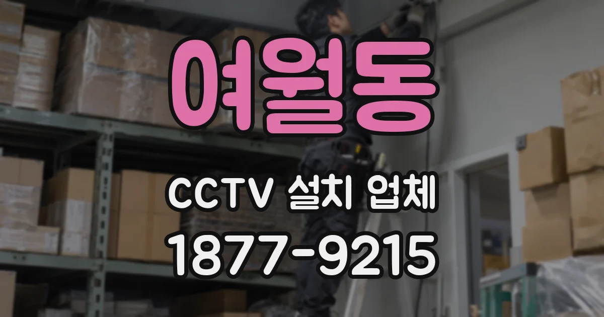 여월동 CCTV 설치 업체