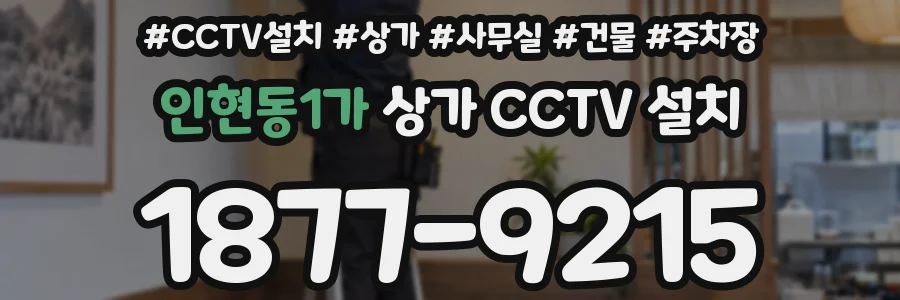 인현동1가 상가 CCTV 설치