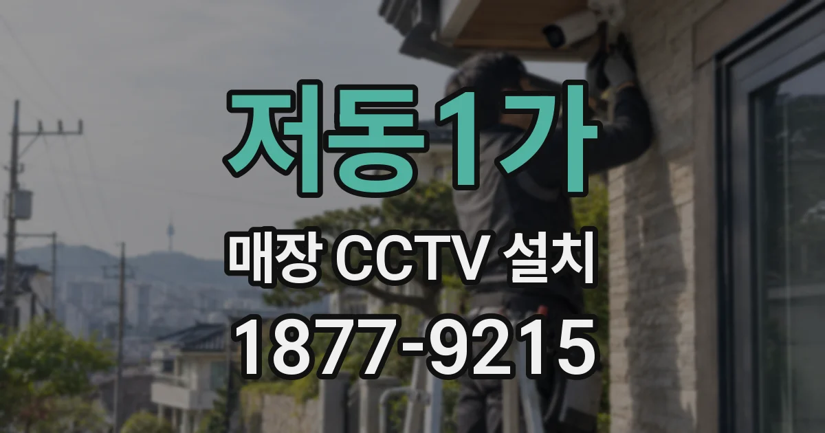 저동1가 매장 CCTV 설치