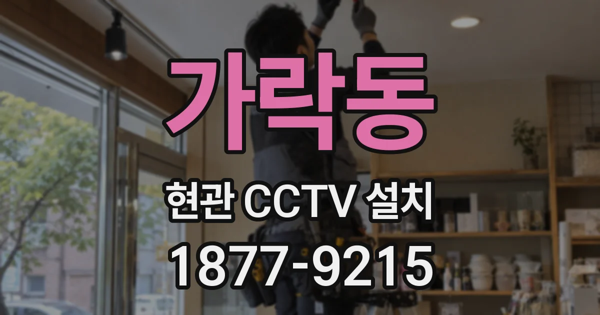 가락동 현관 CCTV 설치