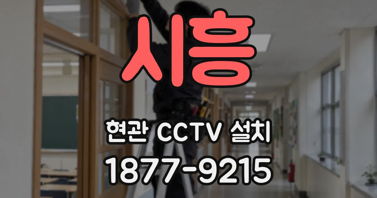 시흥 현관 CCTV 설치