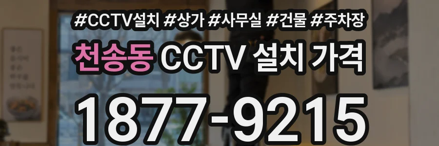 천송동 CCTV 설치 가격