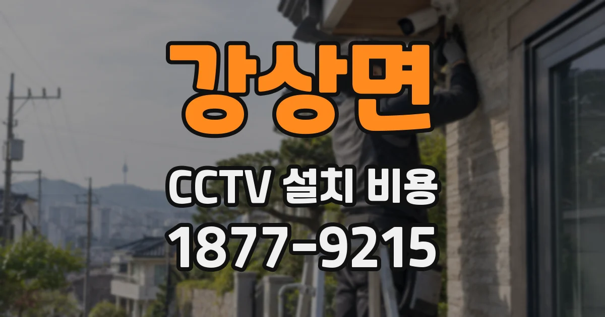 강상면 CCTV 설치 비용