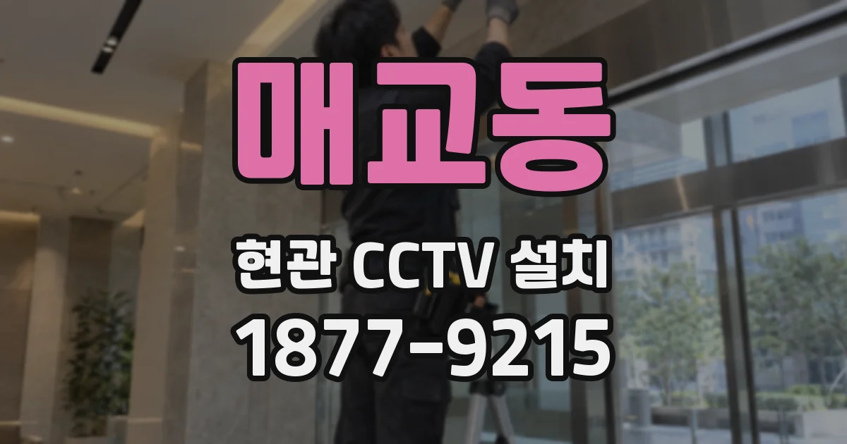 매교동 현관 CCTV 설치