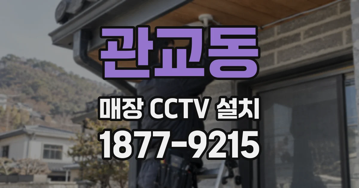 관교동 매장 CCTV 설치