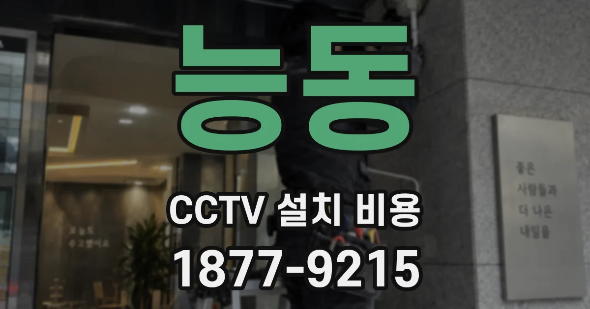 능동 CCTV 설치 비용