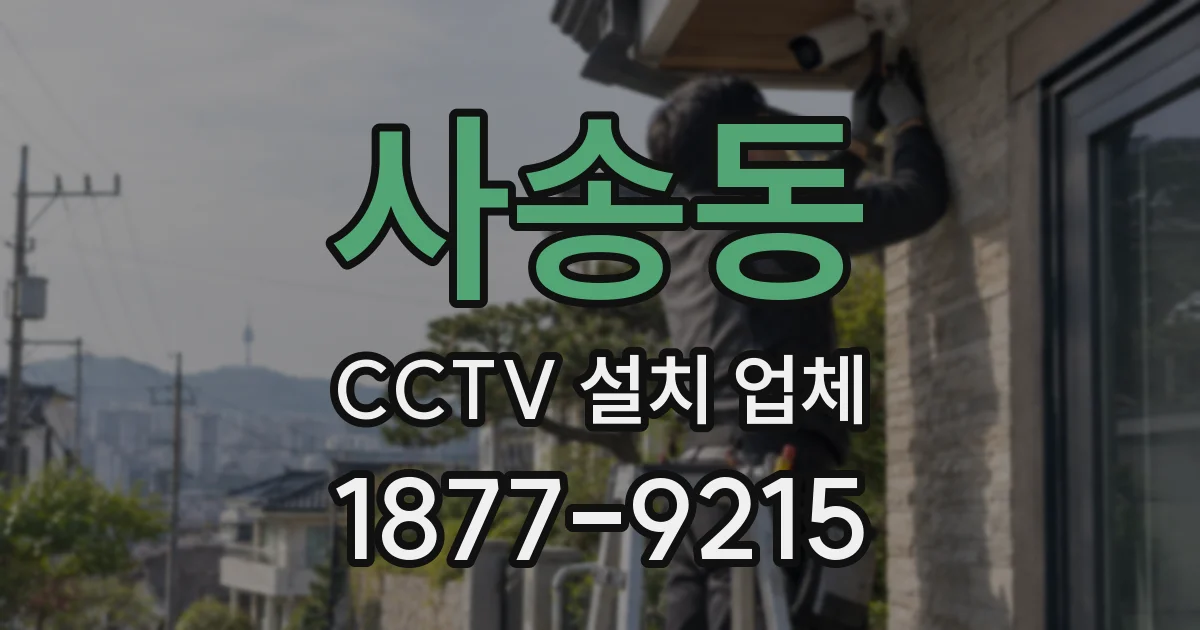 사송동 CCTV 설치 업체