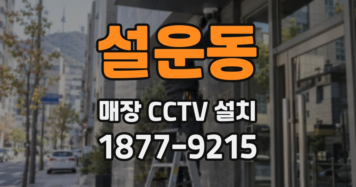 설운동 매장 CCTV 설치