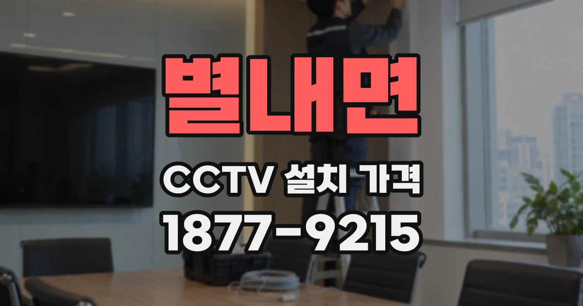 별내면 CCTV 설치 가격