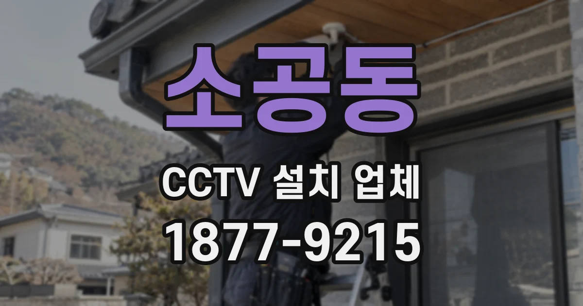 소공동 CCTV 설치 업체
