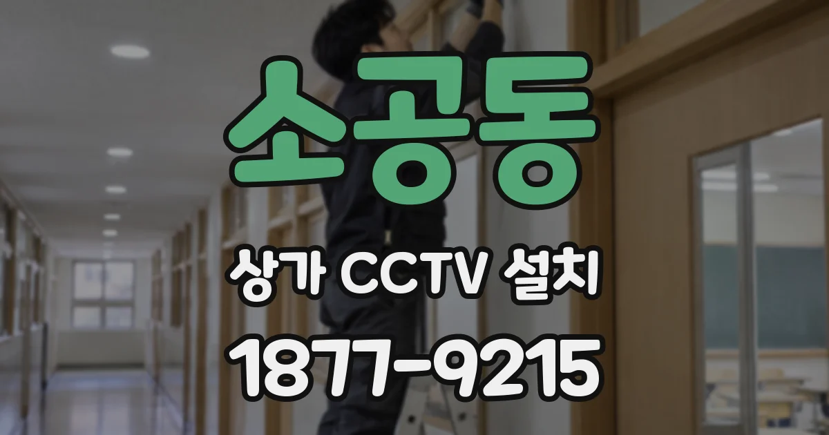 소공동 상가 CCTV 설치