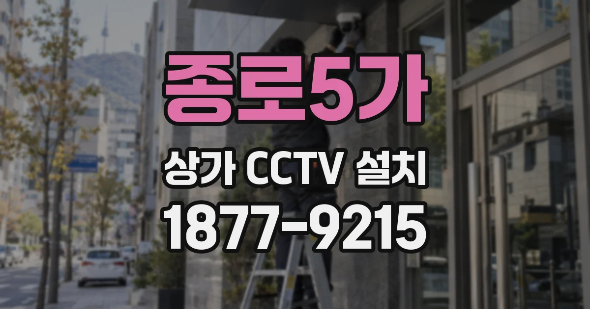 종로5가 상가 CCTV 설치