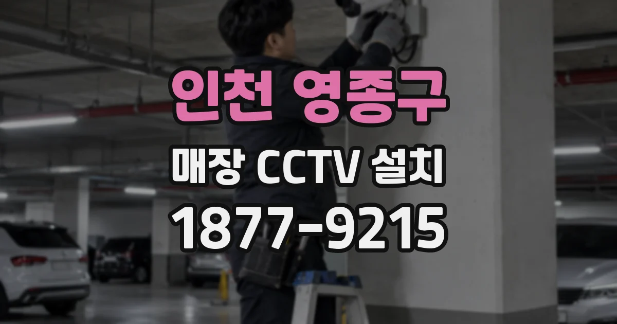 인천 영종구 매장 CCTV 설치