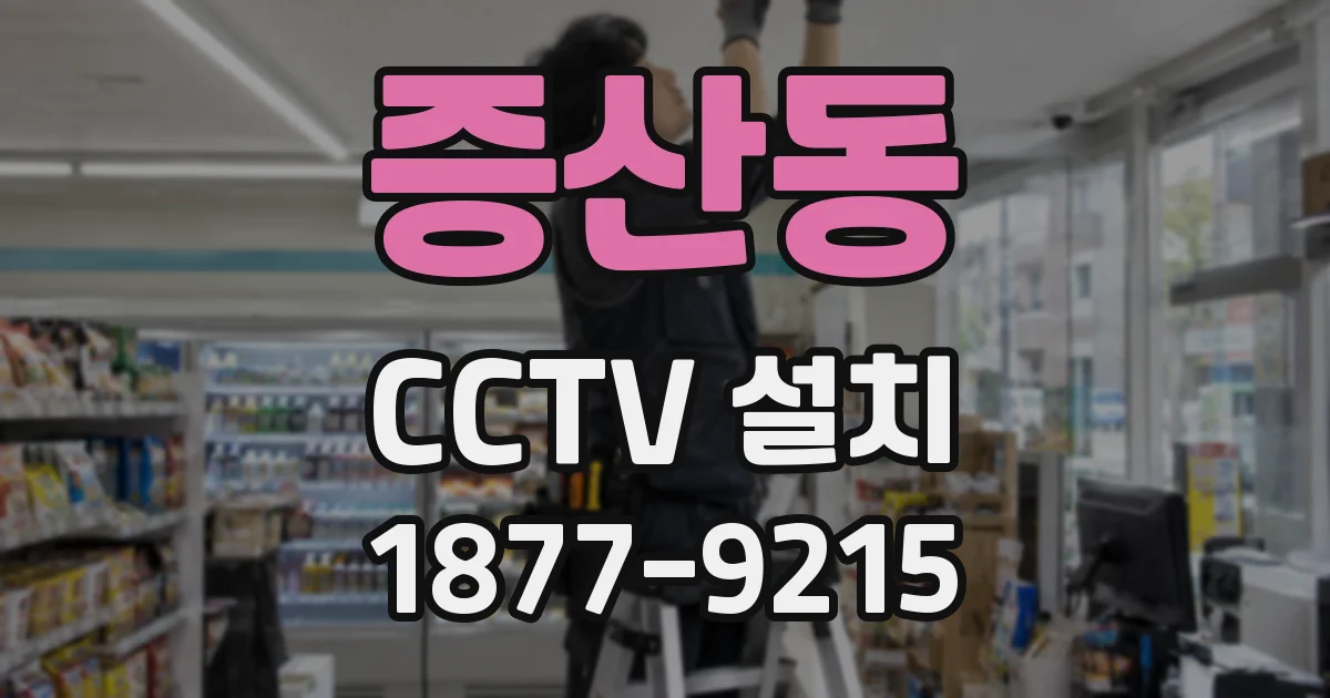 증산동 CCTV 설치