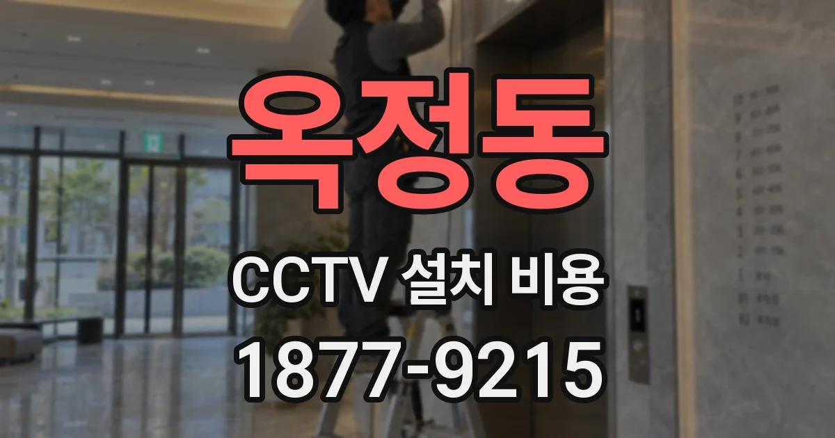 옥정동 CCTV 설치 비용