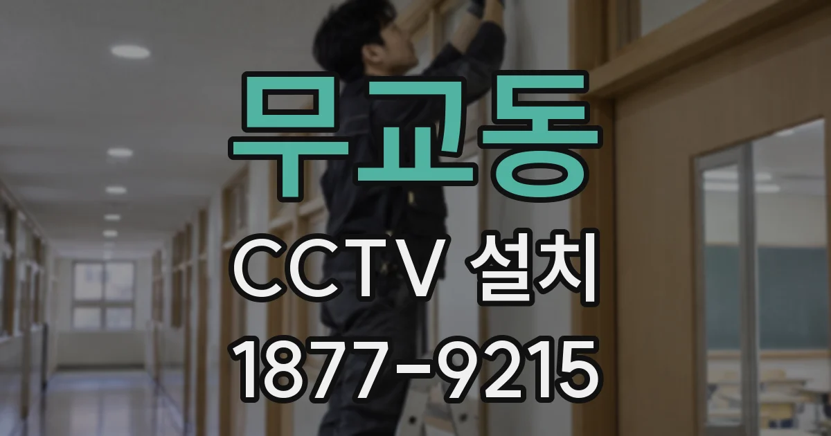 무교동 CCTV 설치