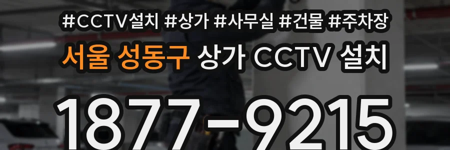 서울 성동구 상가 CCTV 설치