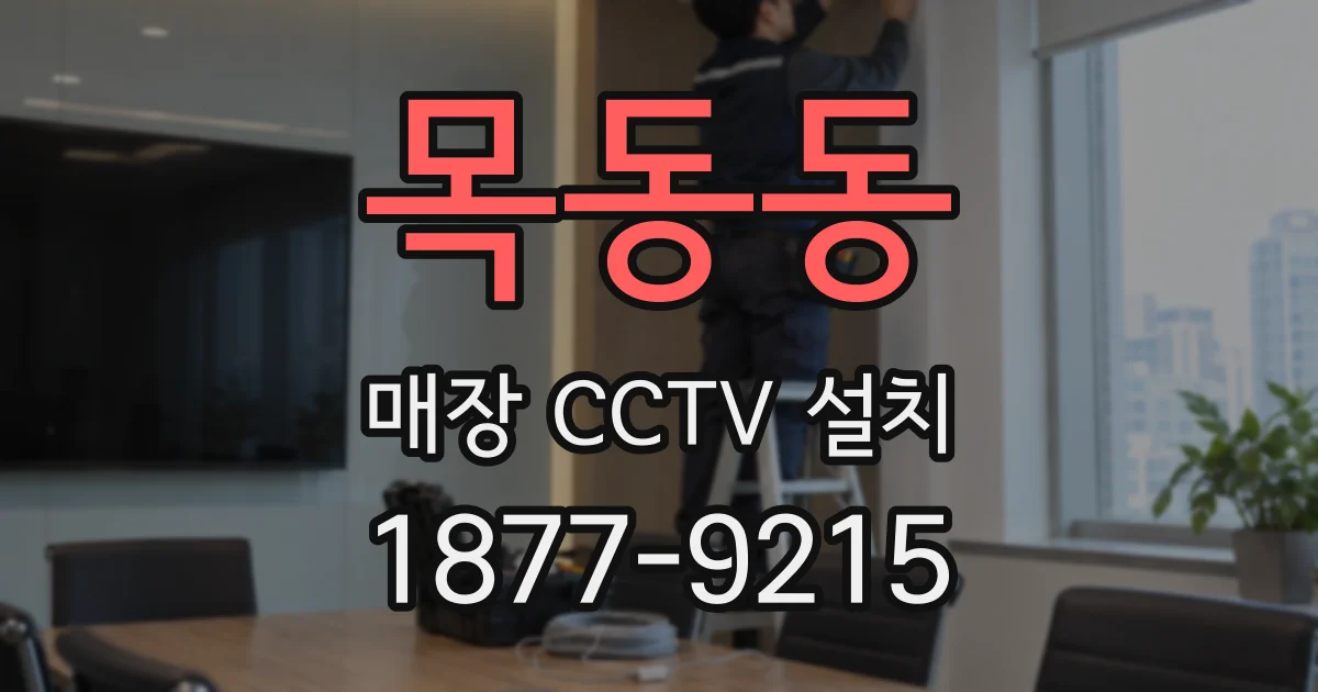 목동동 매장 CCTV 설치