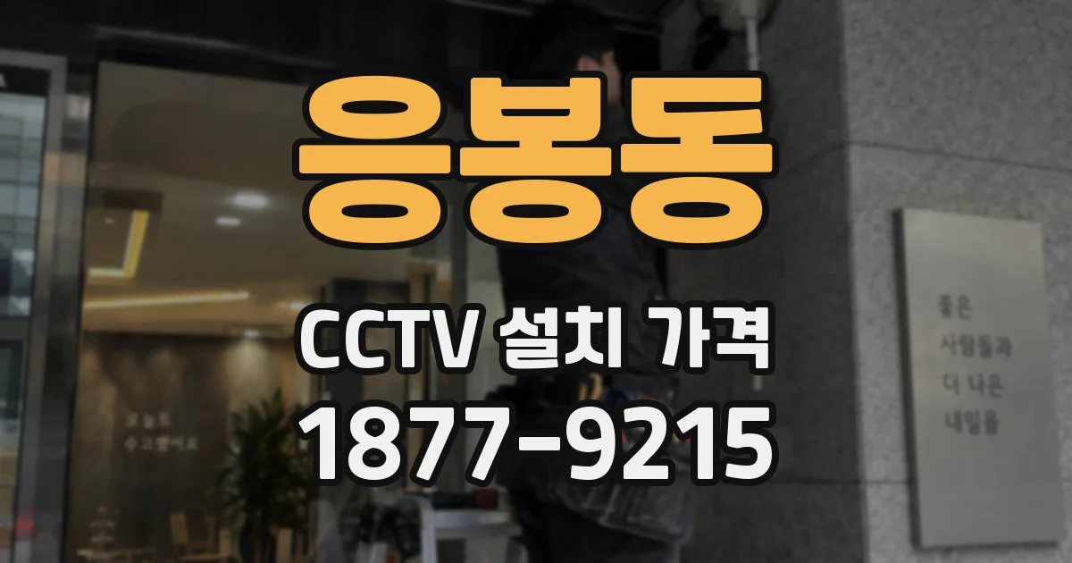 응봉동 CCTV 설치 가격