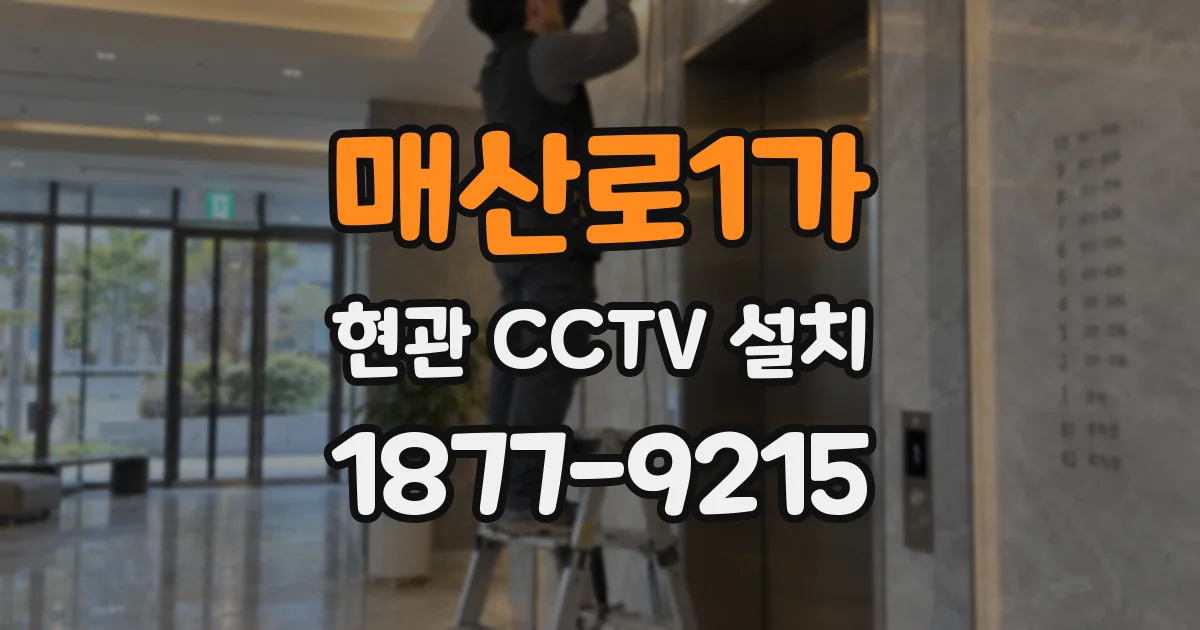 매산로1가 현관 CCTV 설치