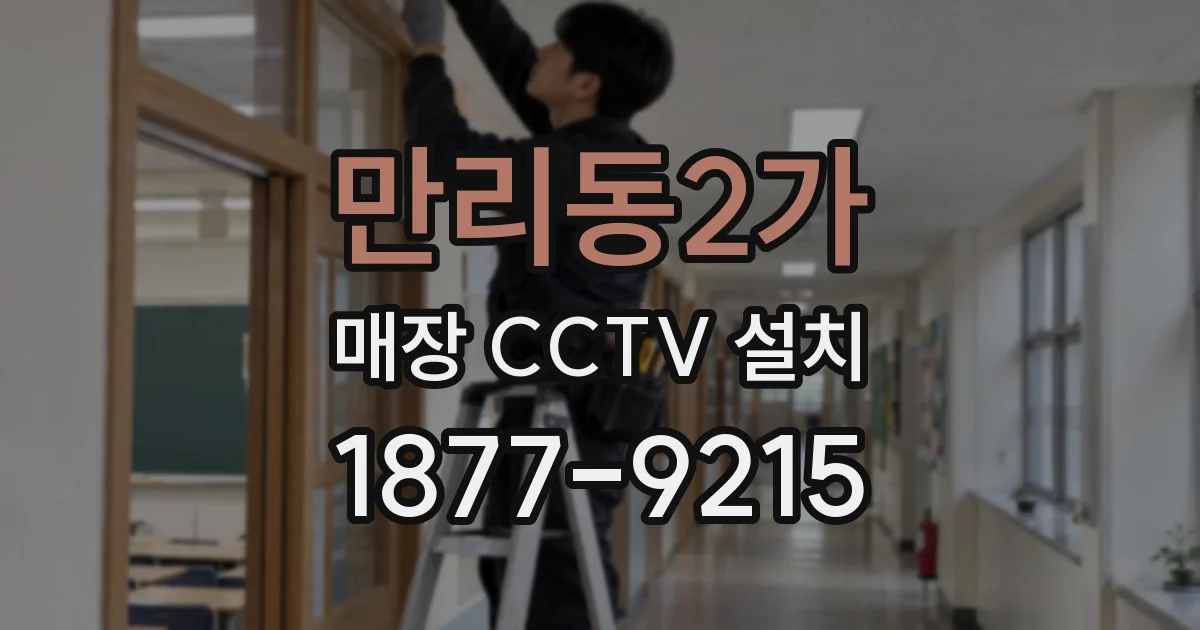 만리동2가 매장 CCTV 설치