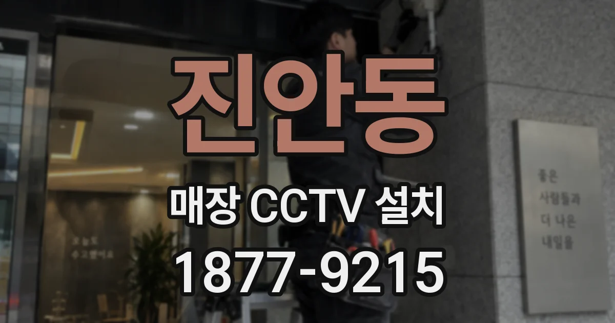 진안동 매장 CCTV 설치