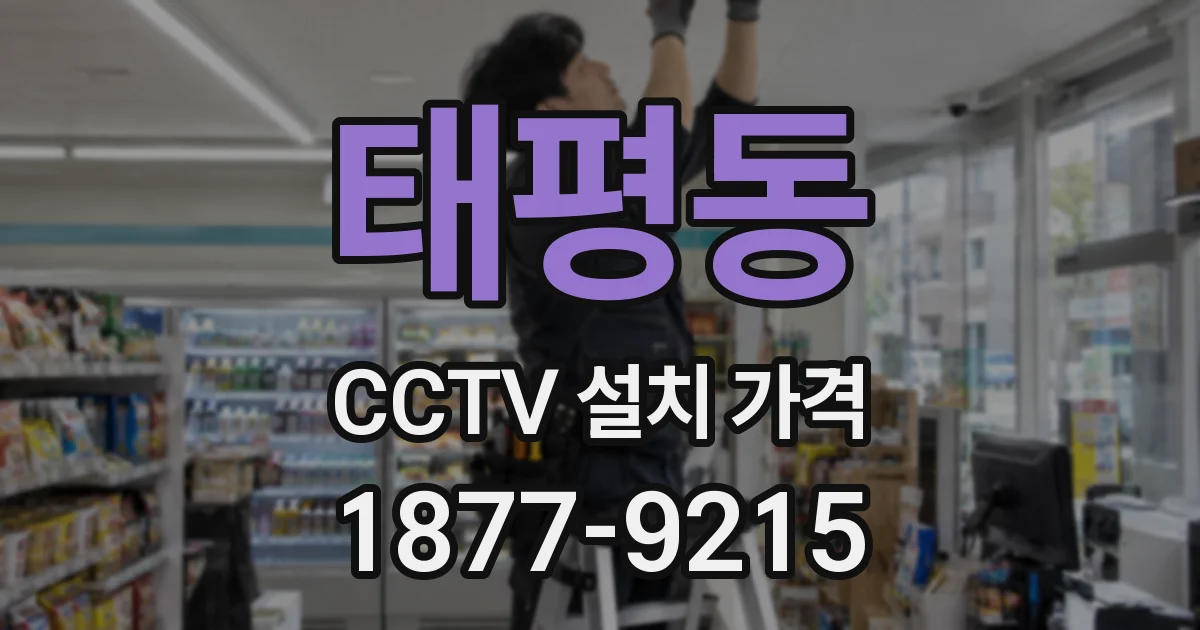 태평동 CCTV 설치 가격
