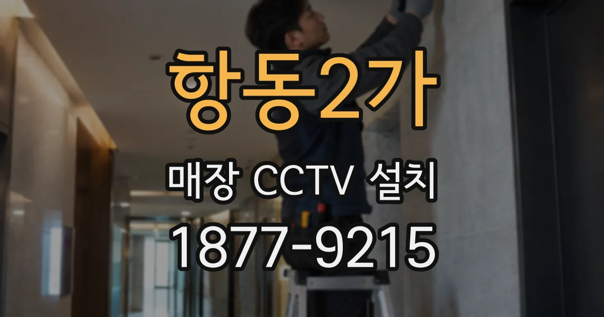 항동2가 매장 CCTV 설치