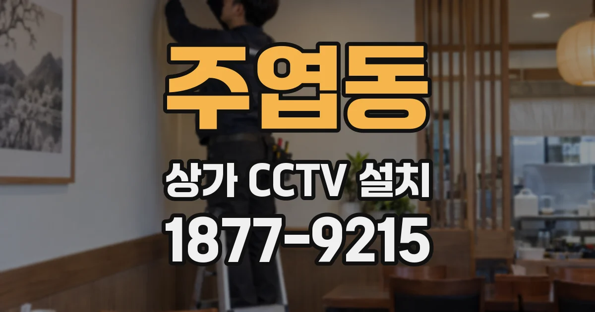주엽동 상가 CCTV 설치