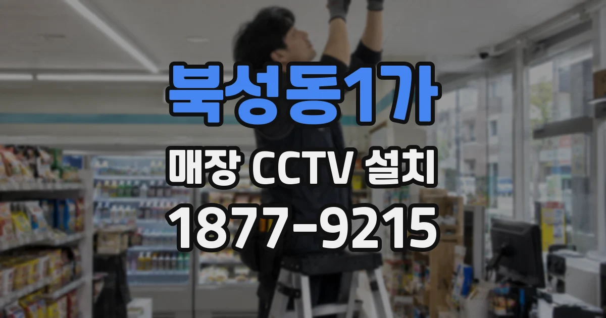 북성동1가 매장 CCTV 설치