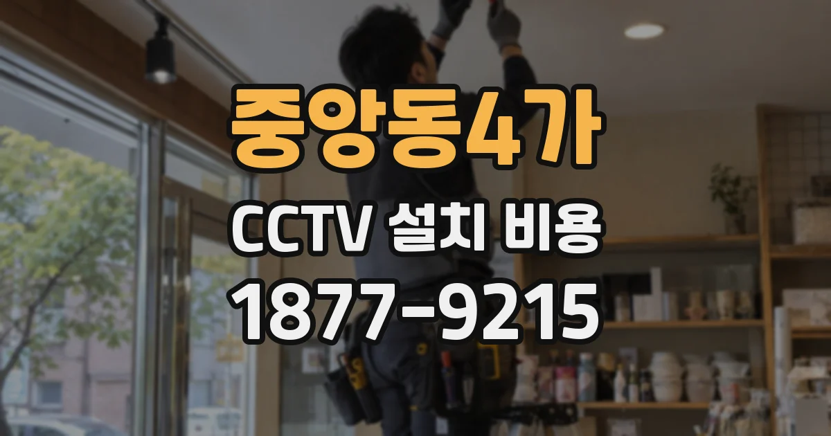중앙동4가 CCTV 설치 비용