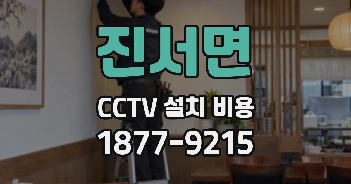진서면 CCTV 설치 비용