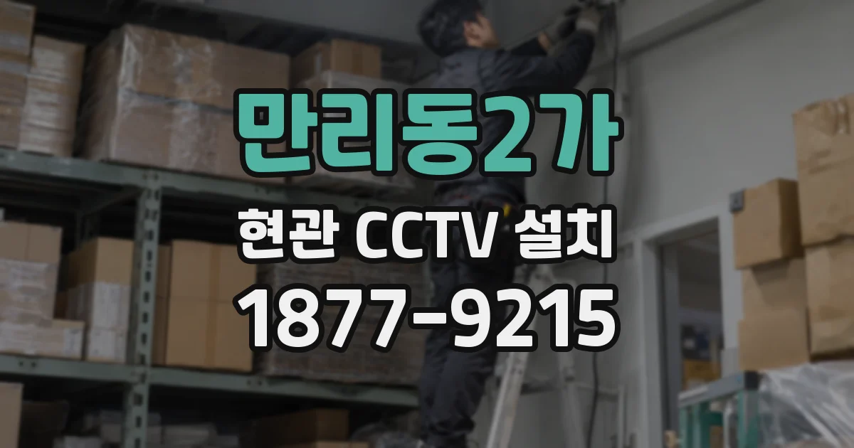 만리동2가 현관 CCTV 설치