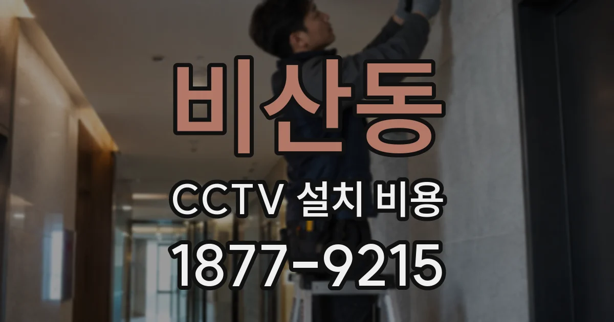 비산동 CCTV 설치 비용