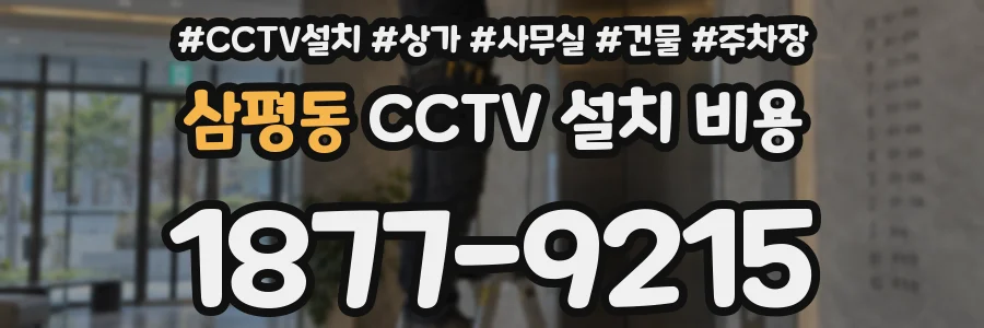 삼평동 CCTV 설치 비용