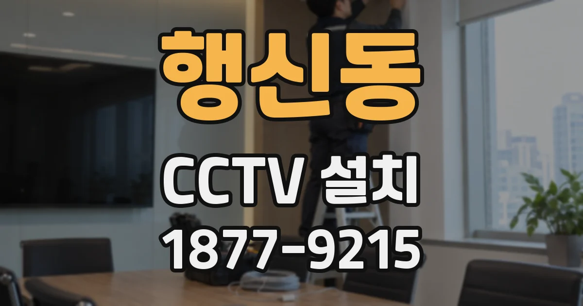 행신동 CCTV 설치
