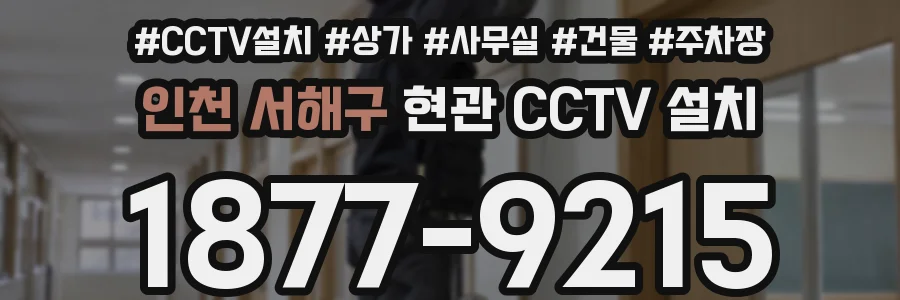 인천 서해구 현관 CCTV 설치