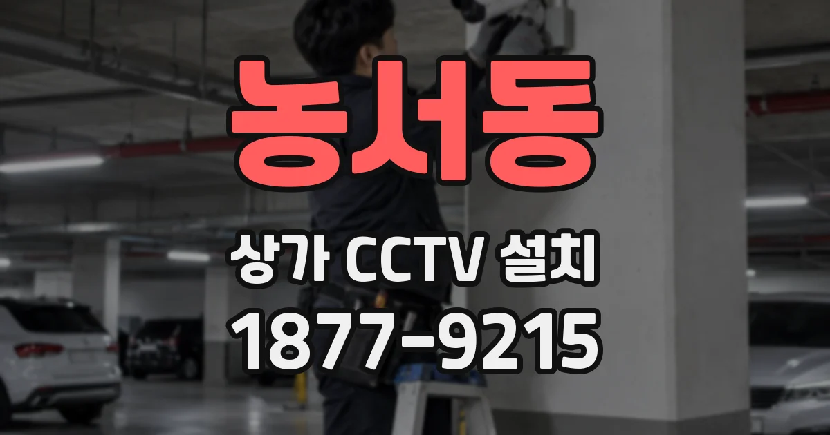 농서동 상가 CCTV 설치