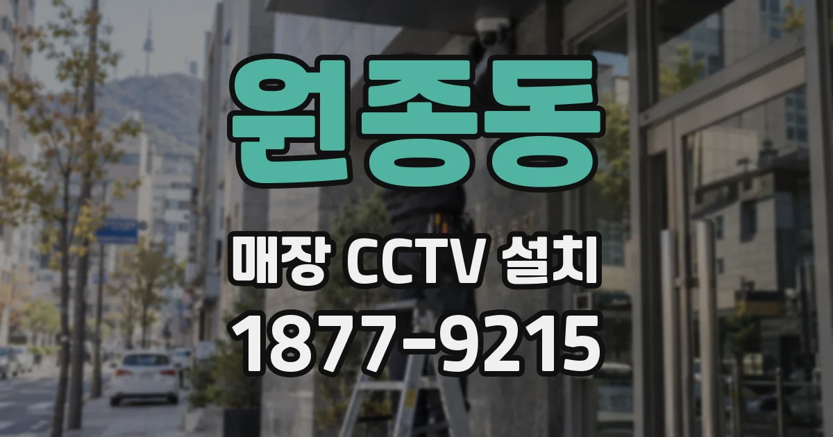 원종동 매장 CCTV 설치