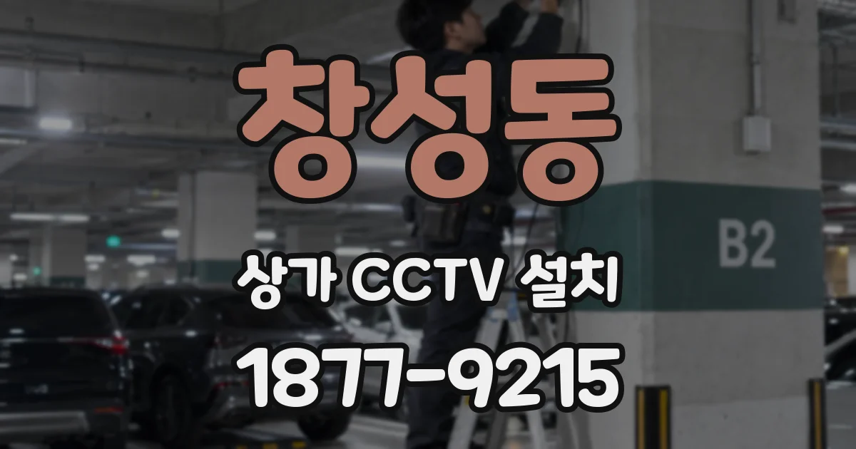 창성동 상가 CCTV 설치