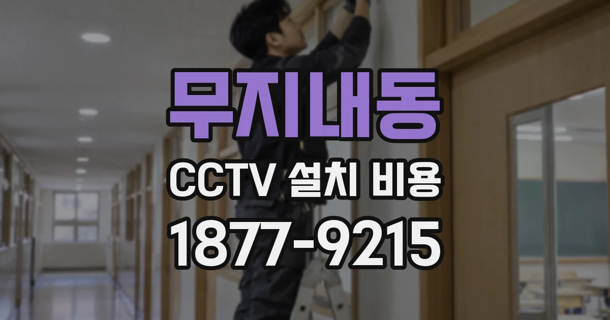 무지내동 CCTV 설치 비용