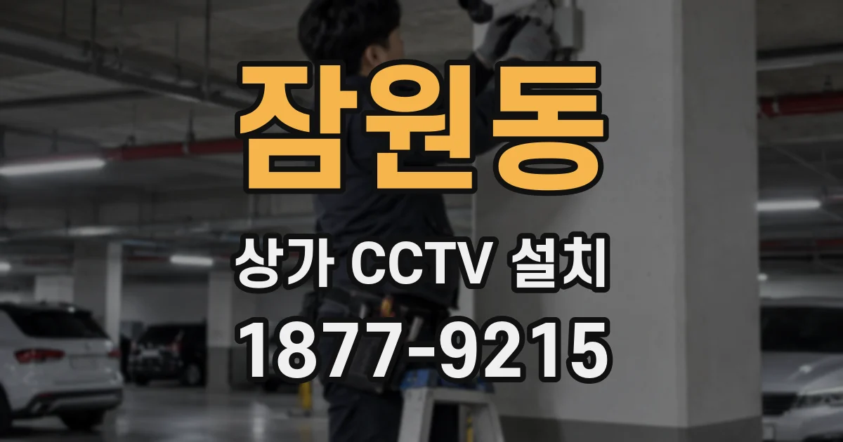 잠원동 상가 CCTV 설치