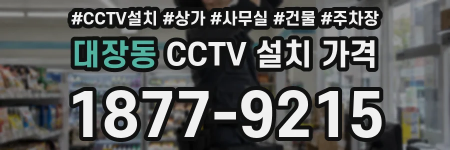 대장동 CCTV 설치 가격