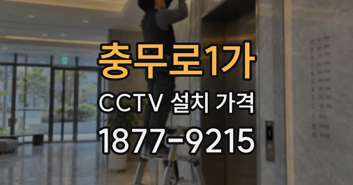 충무로1가 CCTV 설치 가격
